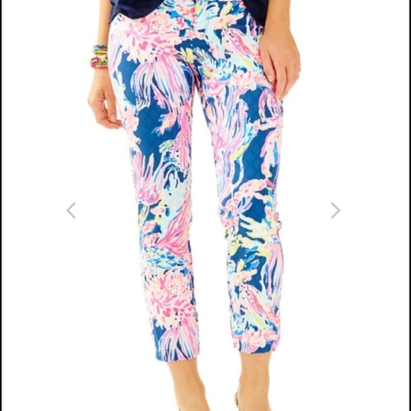 Lilly Pulitzer Kelly Ankle Pant in Sunken Treasure - Picture 6 of 8
